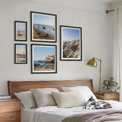 Wanddecoratie compositie De stranden van de stad en de charmante uitzichten