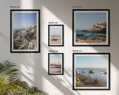 Wanddecoratie compositie De stranden van de stad en de charmante uitzichten