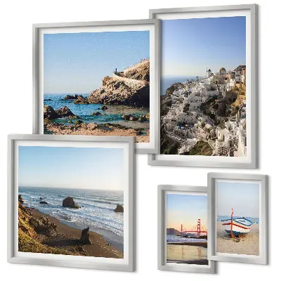 Wanddecoratie compositie De stranden van de stad en de charmante uitzichten