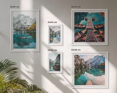 Houten boten muurdecoratie galerijwand