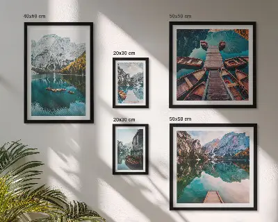 Houten boten muurdecoratie galerijwand