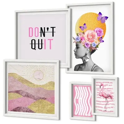 Gallery wall met bloemeninspiratie in boho-stijl