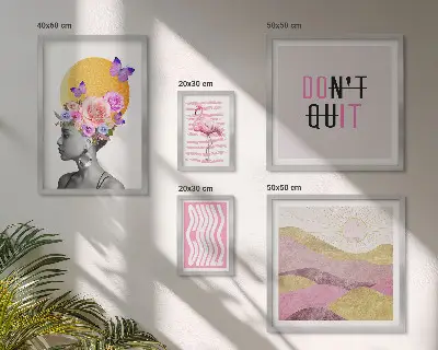 Gallery wall met bloemeninspiratie in boho-stijl