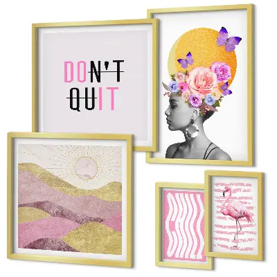 Gallery wall met bloemeninspiratie in boho-stijl