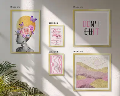 Gallery wall met bloemeninspiratie in boho-stijl
