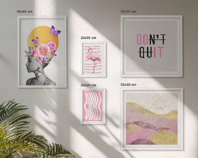 Gallery wall met bloemeninspiratie in boho-stijl