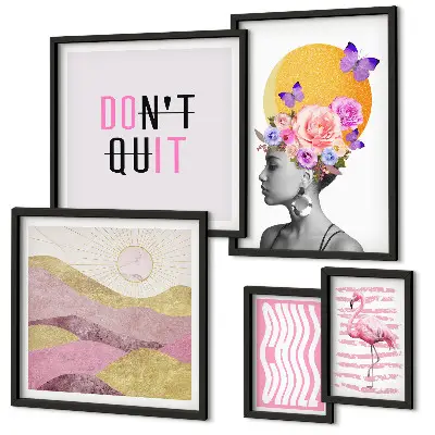Gallery wall met bloemeninspiratie in boho-stijl