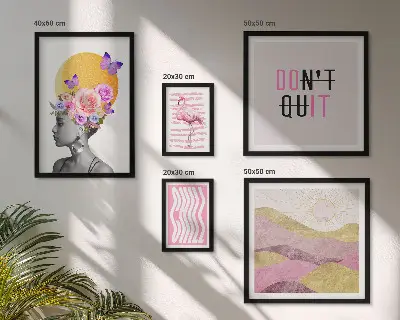 Gallery wall met bloemeninspiratie in boho-stijl