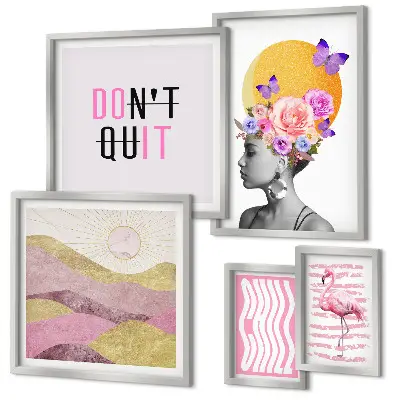 Gallery wall met bloemeninspiratie in boho-stijl