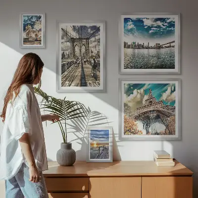 Gallery wall Stadsbruggen en -constructies set met stadsbruggen en constructies