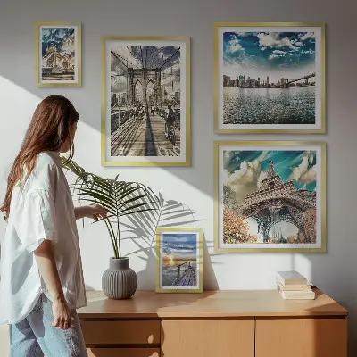 Gallery wall Stadsbruggen en -constructies set met stadsbruggen en constructies
