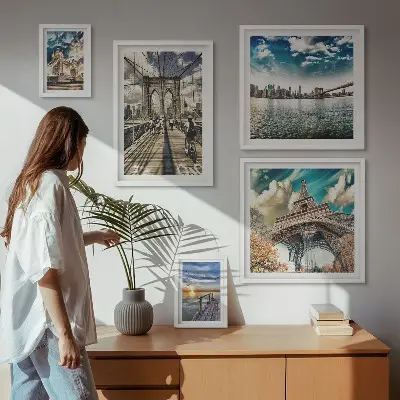 Gallery wall Stadsbruggen en -constructies set met stadsbruggen en constructies