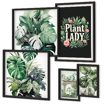Gallery wall Voeg groene accenten toe in boho-stijl.