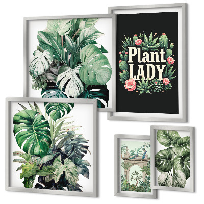 Gallery wall Voeg groene accenten toe in boho-stijl.