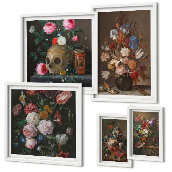 Gallery wall Klassieke bloemstukken