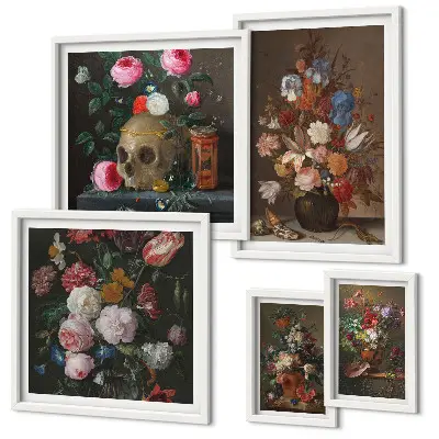Gallery wall Klassieke bloemstukken