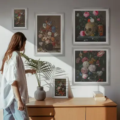 Gallery wall Klassieke bloemstukken