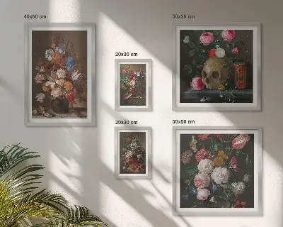 Gallery wall Klassieke bloemstukken