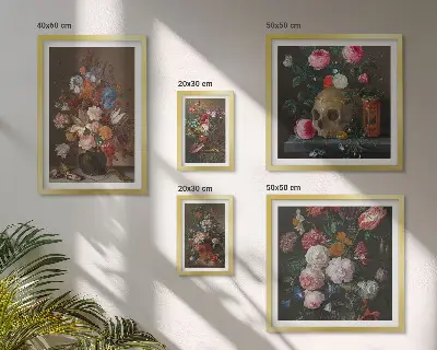 Gallery wall Klassieke bloemstukken