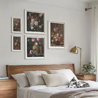 Gallery wall Klassieke bloemstukken