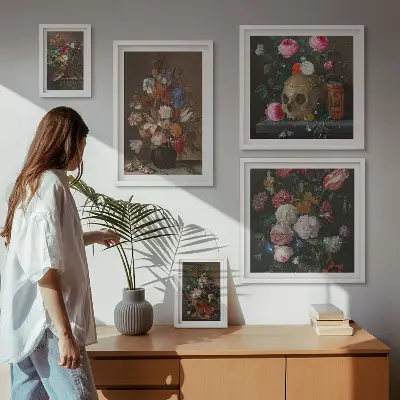 Gallery wall Klassieke bloemstukken