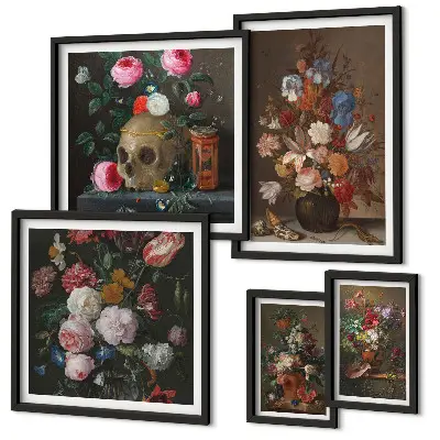 Gallery wall Klassieke bloemstukken