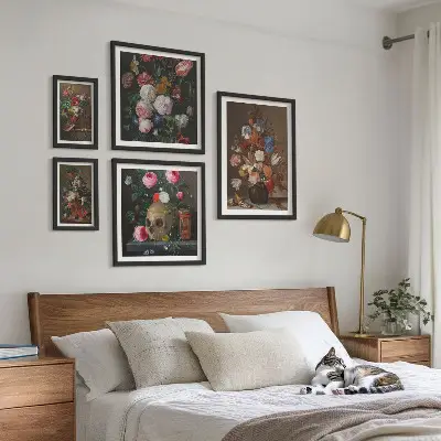 Gallery wall Klassieke bloemstukken