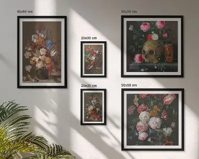 Gallery wall Klassieke bloemstukken