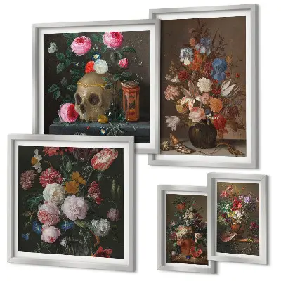 Gallery wall Klassieke bloemstukken
