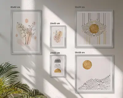Wanddecoratie van planten stijlvolle minimalistische compositie
