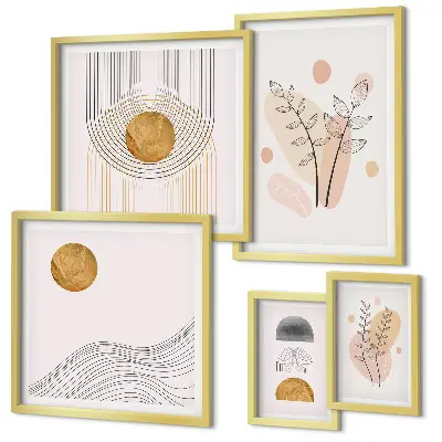 Wanddecoratie van planten stijlvolle minimalistische compositie