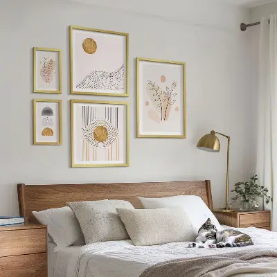 Wanddecoratie van planten stijlvolle minimalistische compositie