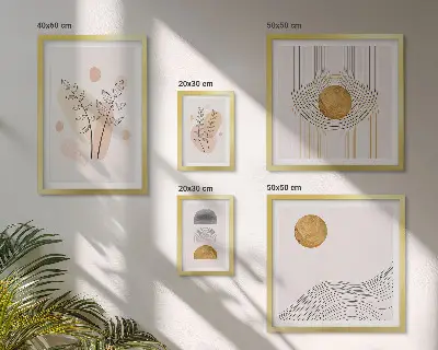 Wanddecoratie van planten stijlvolle minimalistische compositie