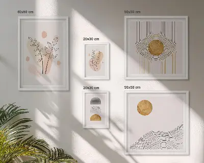 Wanddecoratie van planten stijlvolle minimalistische compositie