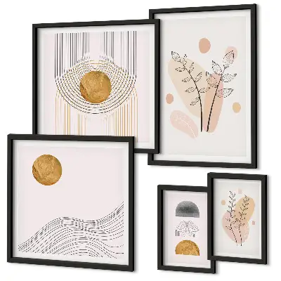 Wanddecoratie van planten stijlvolle minimalistische compositie