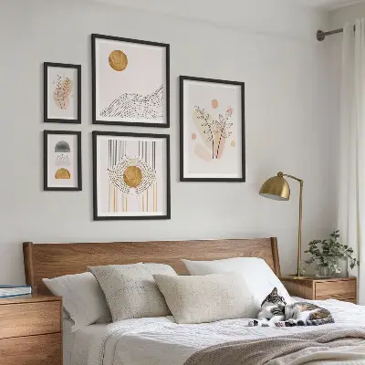 Wanddecoratie van planten stijlvolle minimalistische compositie