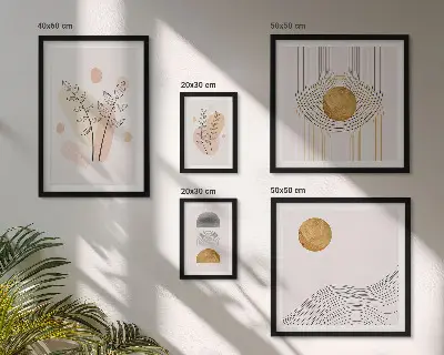 Wanddecoratie van planten stijlvolle minimalistische compositie