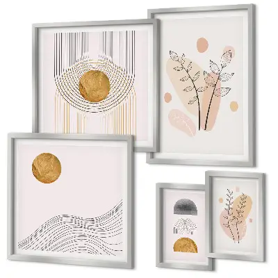 Wanddecoratie van planten stijlvolle minimalistische compositie