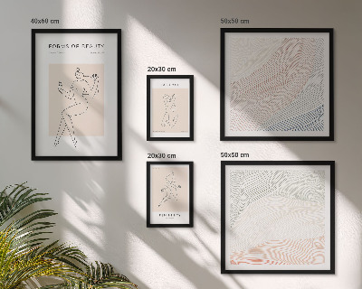 Wanddecoratie compositie Vormen van schoonheid, silhouetlijnen