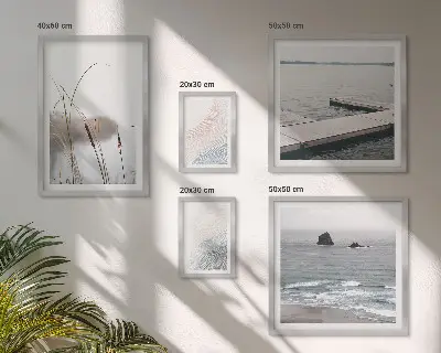 Schilderijenset zeegezichten minimalistische stijl