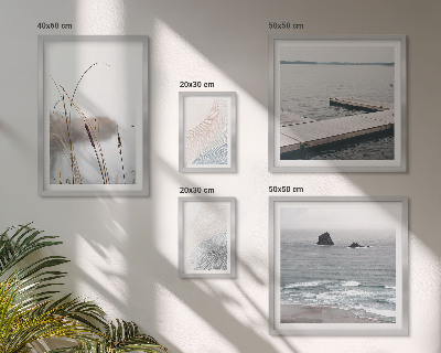 Moderne schilderijen set Minimalistische zeegezichten