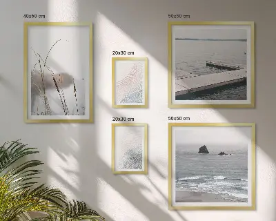 Schilderijenset zeegezichten minimalistische stijl