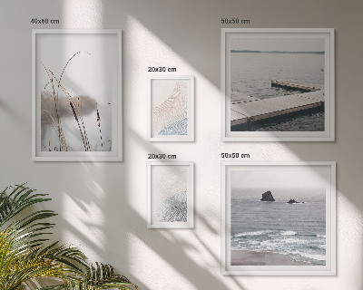 Moderne schilderijen set Minimalistische zeegezichten