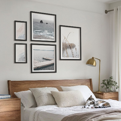 Moderne schilderijen set Minimalistische zeegezichten