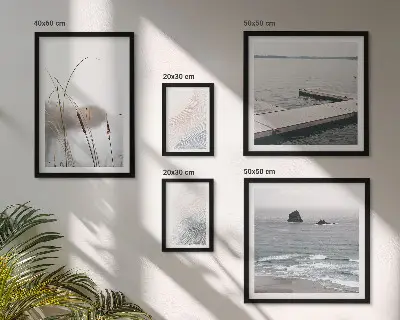 Schilderijenset zeegezichten minimalistische stijl