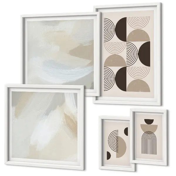 Gallery wall abstracte geometrische vormen