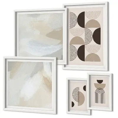 Gallery wall abstracte geometrische vormen