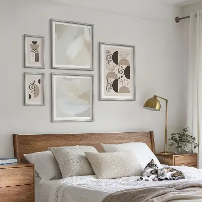 Gallery wall abstracte geometrische vormen