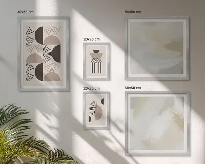 Gallery wall abstracte geometrische vormen