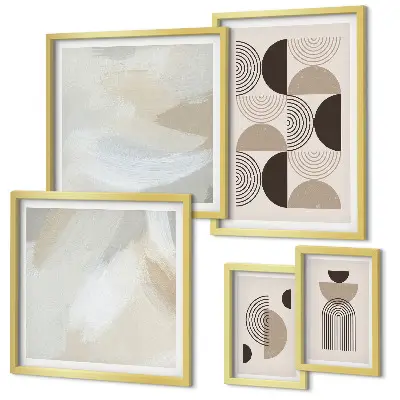 Gallery wall abstracte geometrische vormen